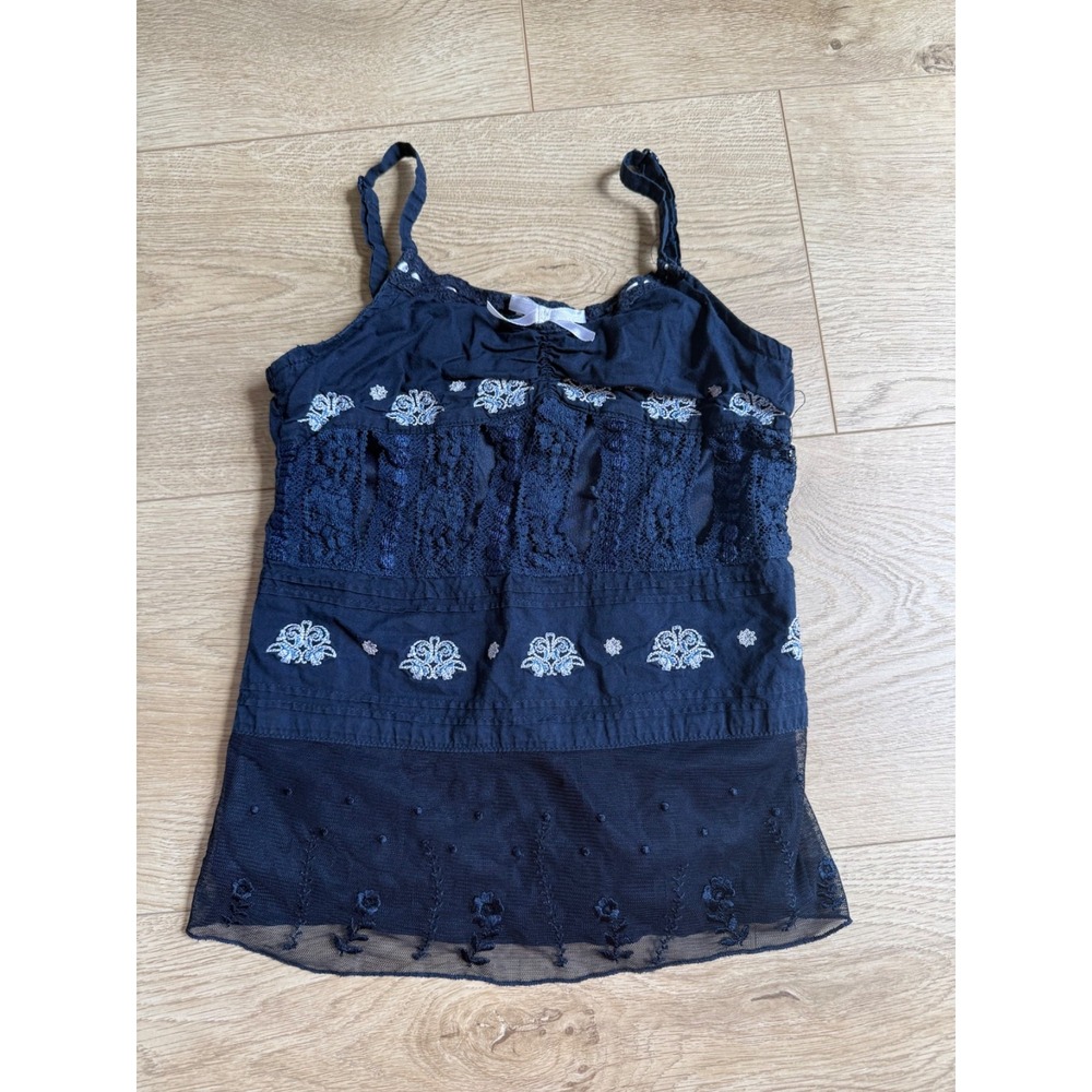 VINTAGE Girls Mary Kate and Ashley lace tank top adjustable blue Y2K size XS 4/5